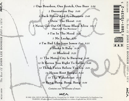 John Lee Hooker : The Best Of John Lee Hooker (1965 To 1974) (CD, Comp, RM)