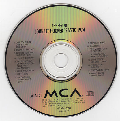 John Lee Hooker : The Best Of John Lee Hooker (1965 To 1974) (CD, Comp, RM)