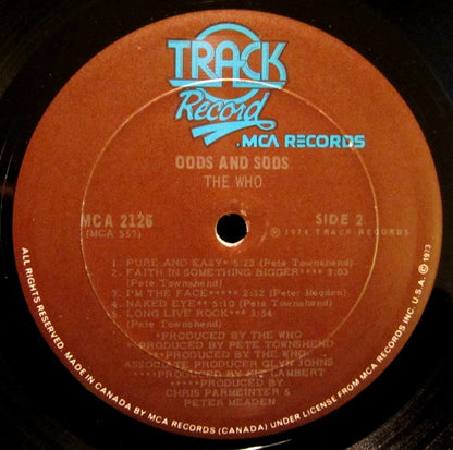 The Who : Odds & Sods (LP, Comp, Die)