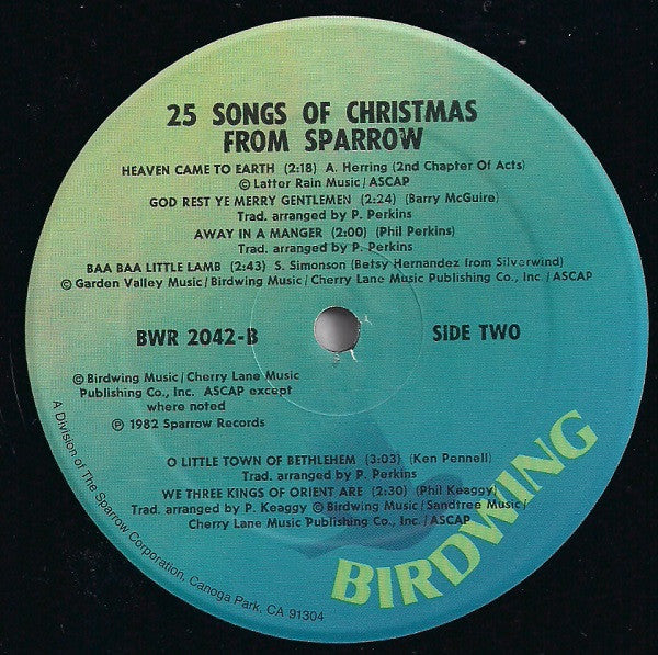 Various : 25 Songs Of Christmas From Sparrow (2xLP)