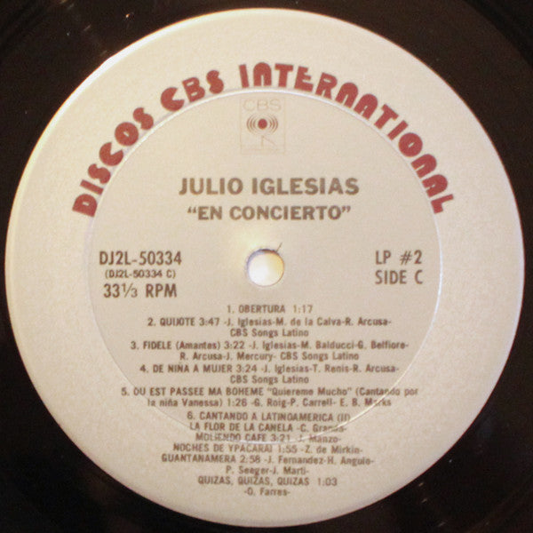Julio Iglesias : En Concierto (2xLP, Album, Gat)