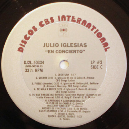 Julio Iglesias : En Concierto (2xLP, Album, Gat)