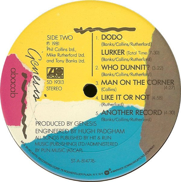 Genesis : Abacab (LP, Album, C/R)