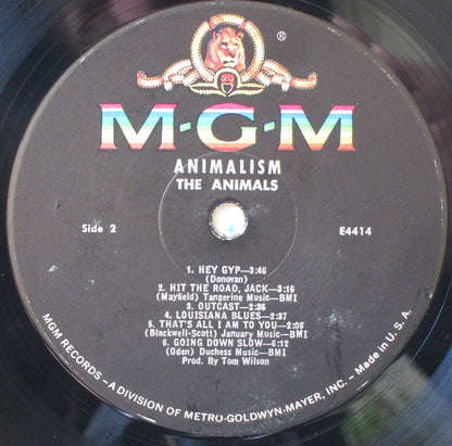 The Animals : Animalism (LP, Album, Mono, MGM)