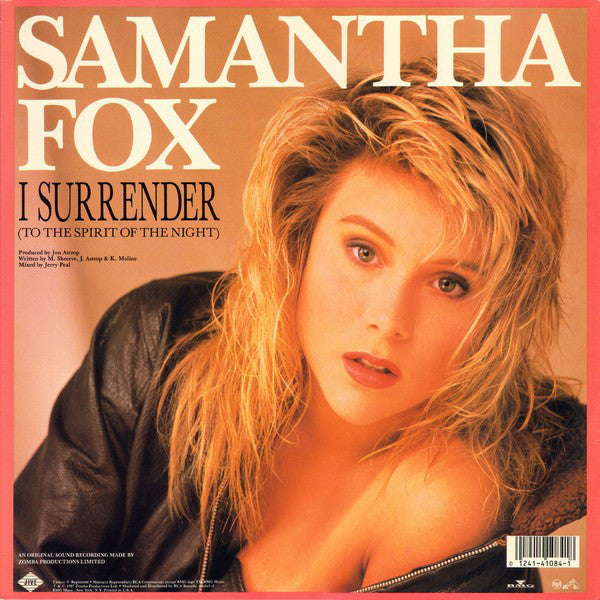 Samantha Fox : Naughty Girls (Need Love Too) / I Surrender (To The Spirit Of The Night) (12")