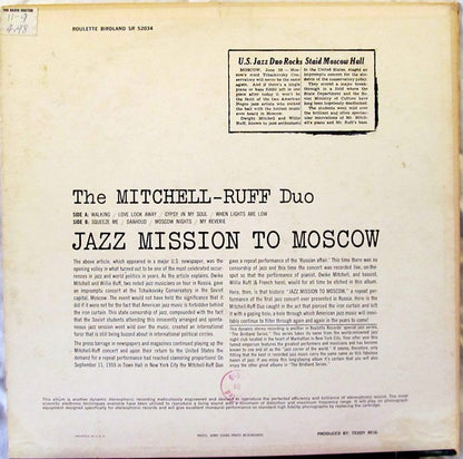 The Mitchell-Ruff Duo : Jazz Mission To Moscow (LP, Album)