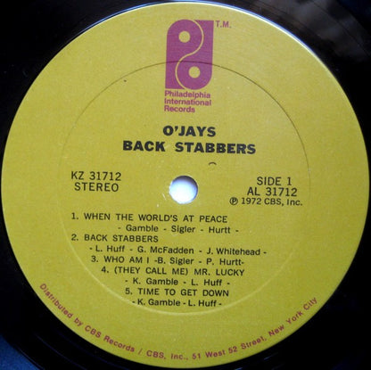 O'Jays* : Back Stabbers (LP, Album)