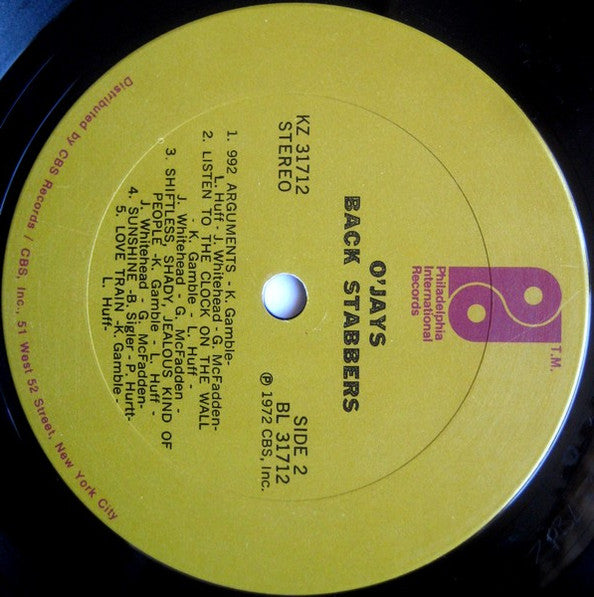 O'Jays* : Back Stabbers (LP, Album)