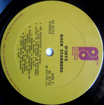 O'Jays* : Back Stabbers (LP, Album)