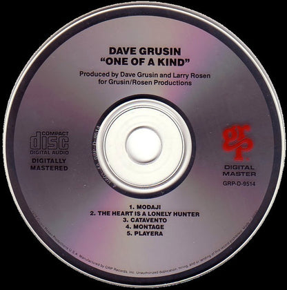 Dave Grusin : One Of A Kind (CD, Album)