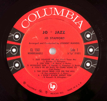 Jo Stafford : Jo + Jazz (LP, Album, Mono)