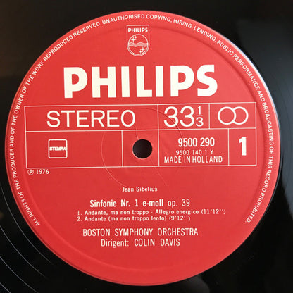 Jean Sibelius, Boston Symphony Orchestra, Sir Colin Davis : The 7 Symphonies / Finlandia / The Swan Of Tuonela / Tapiola (5xLP + Box, Comp)