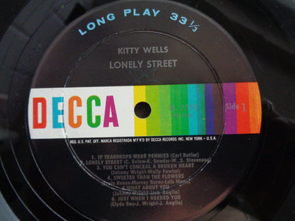 Kitty Wells : Lonely Street (LP, Mono)