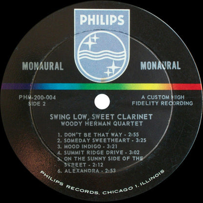 Woody Herman Quartet : Swing Low, Sweet Clarinet (LP, Album, Mono)
