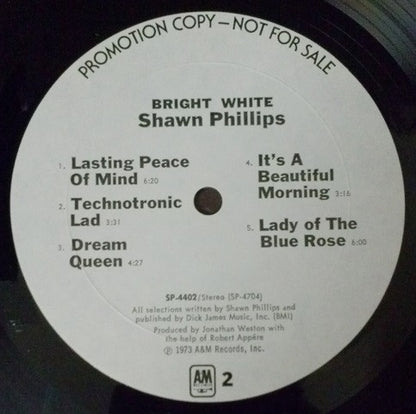 Shawn Phillips (2) : Bright White (LP, Album, Promo, Mon)