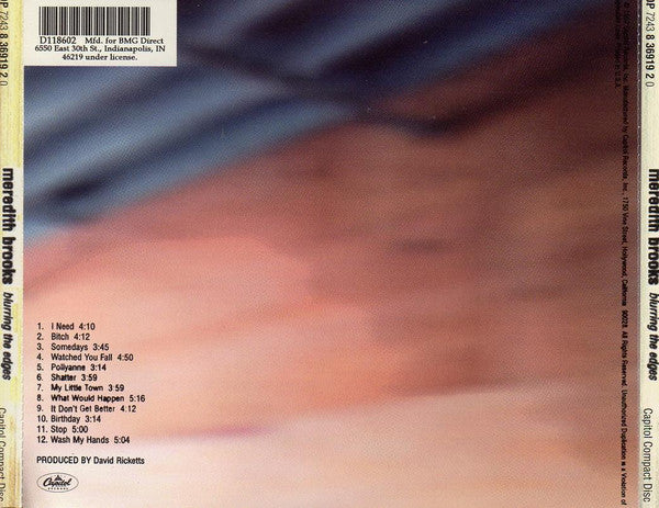 Meredith Brooks : Blurring The Edges (CD, Album, Club)