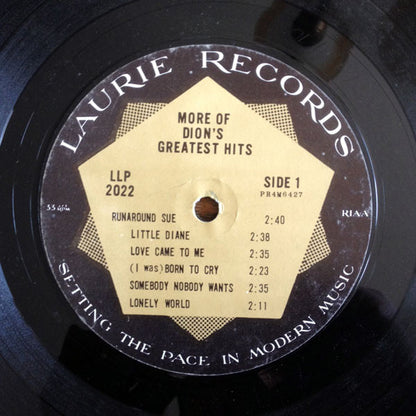 Dion (3) : More Of Dion's Greatest Hits (LP, Comp, Mono)