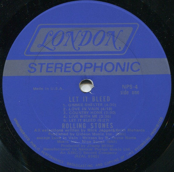 The Rolling Stones : Let It Bleed (LP, Album, Ter)