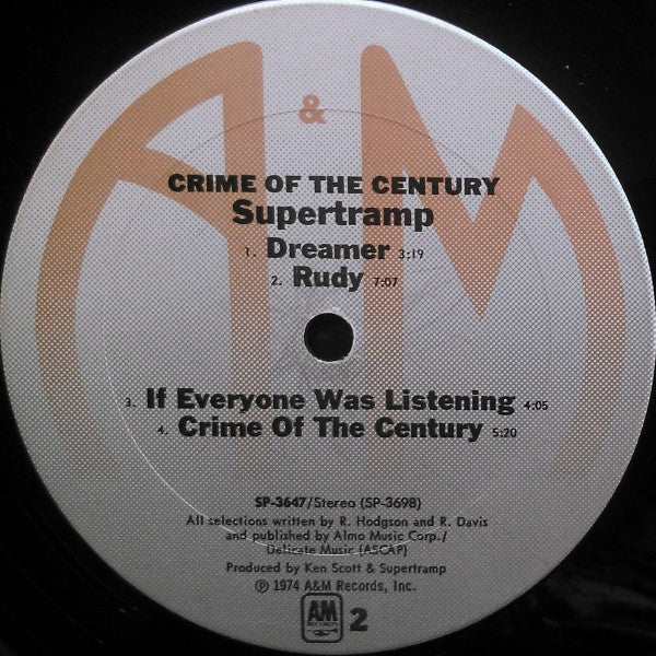 Buy Supertramp Crime Of The Century (LP, Album, Pit) Online