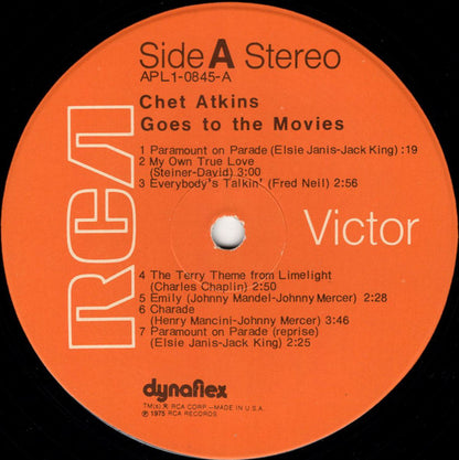 Chet Atkins : Chet Atkins Goes To The Movies (LP, Album)