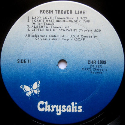 Robin Trower : Robin Trower Live! (LP, Album, RP)