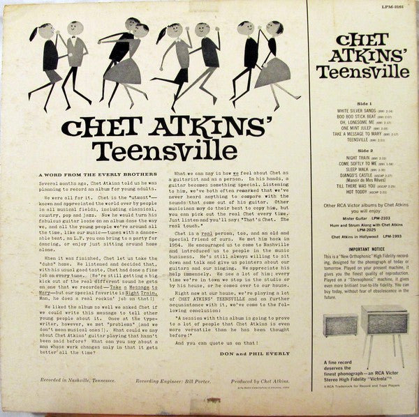 Chet Atkins : Teensville (LP, Album, Mono, Ind)