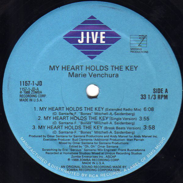 Marie Venchura : My Heart Holds The Key (12")