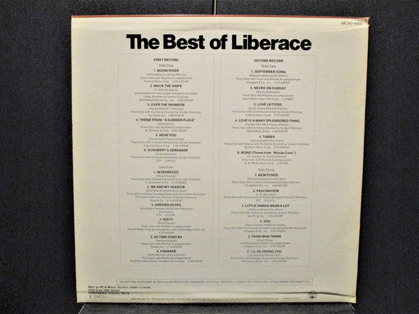 Liberace : The Best Of Liberace (2xLP, Comp, Club, RE)