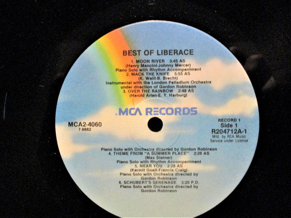 Liberace : The Best Of Liberace (2xLP, Comp, Club, RE)