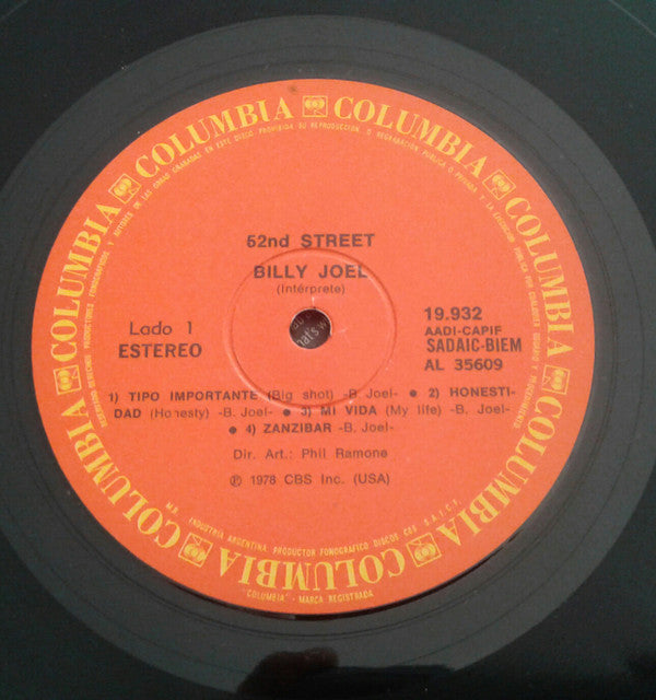 Billy Joel : 52nd Street (LP, Album)