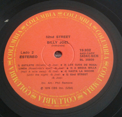 Billy Joel : 52nd Street (LP, Album)