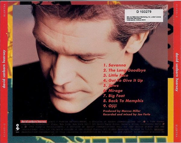 David Sanborn : Hearsay (CD, Club)