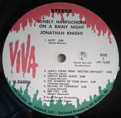 Jonathan Knight (3) : Lonely Harpsichord On A Rainy Night (LP, Album)