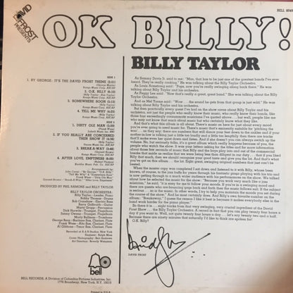 Billy Taylor : David Frost Presents OK Billy (LP)