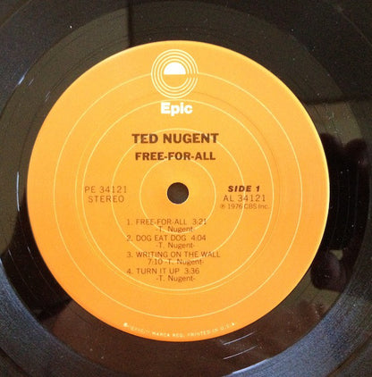 Ted Nugent : Free-For-All (LP, Album, Ori)