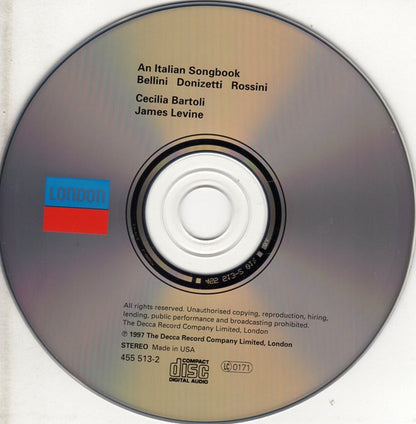 Cecilia Bartoli, James Levine (2) : An Italian Songbook (CD, Album)