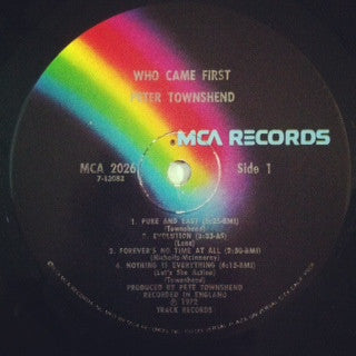 Pete Townshend : Who Came First (LP, Album, RE)
