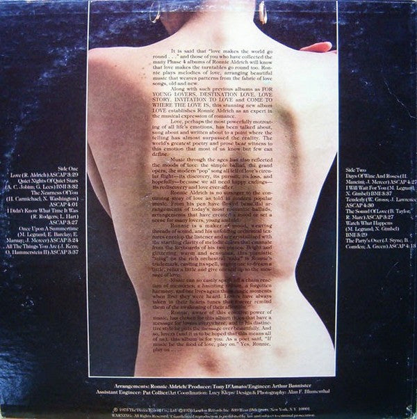 Ronnie Aldrich And His Two Pianos With The London Festival Orchestra : Love (LP)