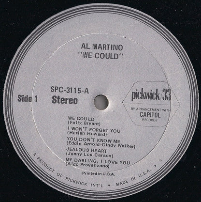 Al Martino : We Could (LP, Album, RE)
