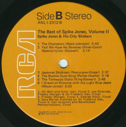 Spike Jones And His City Slickers : The Best Of Spike Jones Vol. 2 (LP, Comp)