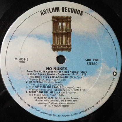 Various : No Nukes - From The Muse Concerts For A Non-Nuclear Future - Madison Square Garden - September 19-23, 1979 (3xLP, Album, San)