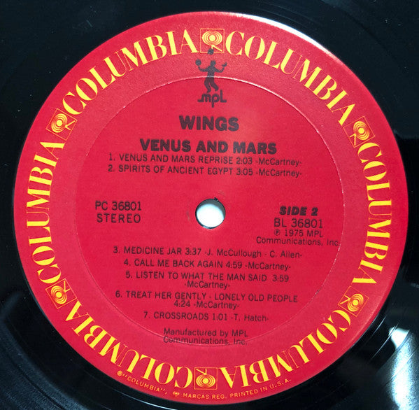 Wings (2) : Venus And Mars (LP, Album, RE, Pit)