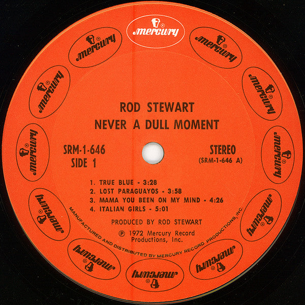 Rod Stewart : Never A Dull Moment (LP, Album, Pit)