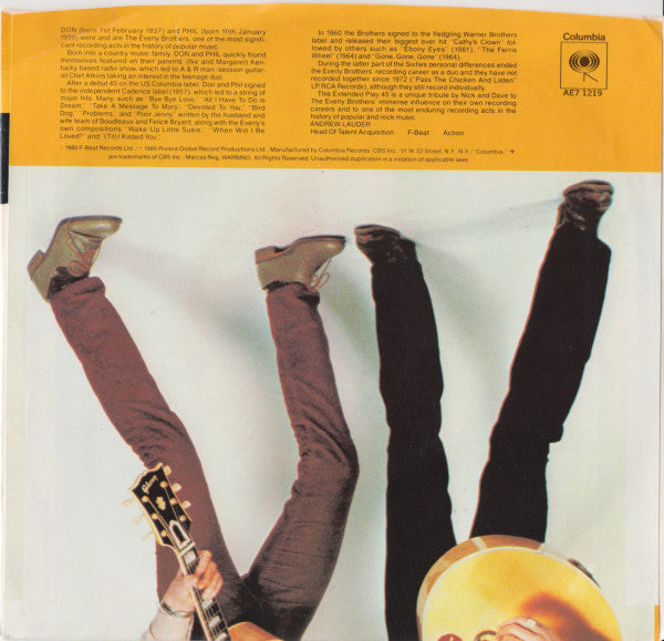 Nick Lowe & Dave Edmunds : Nick Lowe & Dave Edmunds Sing The Everly Brothers (7", EP, Styrene, San)