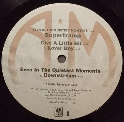 Supertramp : Even In The Quietest Moments... (LP, Album, Ter)