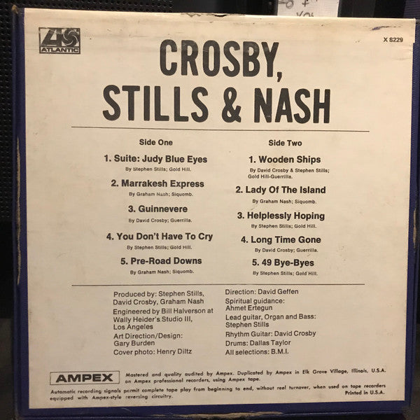 Crosby, Stills & Nash : Crosby, Stills & Nash (Reel, 4tr Stereo, 7" Reel, Album)