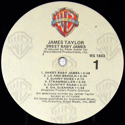 James Taylor (2) : Sweet Baby James (LP, Album, RE)