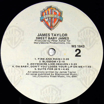 James Taylor (2) : Sweet Baby James (LP, Album, RE)