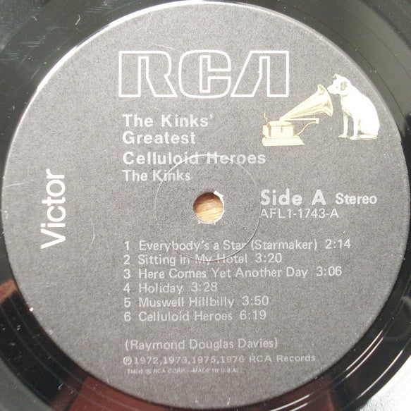 The Kinks : Celluloid Heroes - The Kinks' Greatest (LP, Comp, RE)