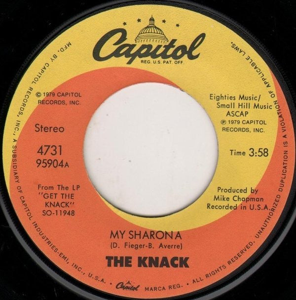 The Knack (3) : My Sharona (7", Single, Los)